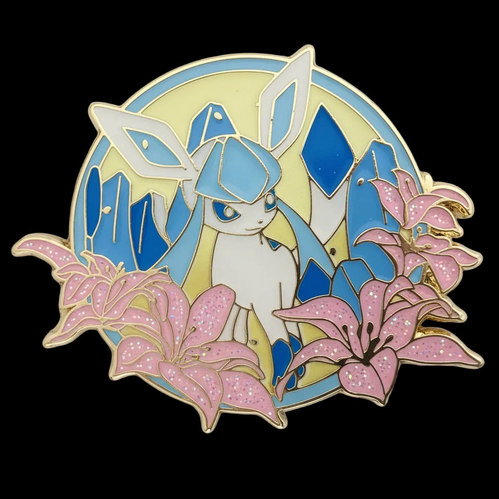 Glaceon Floral Pin