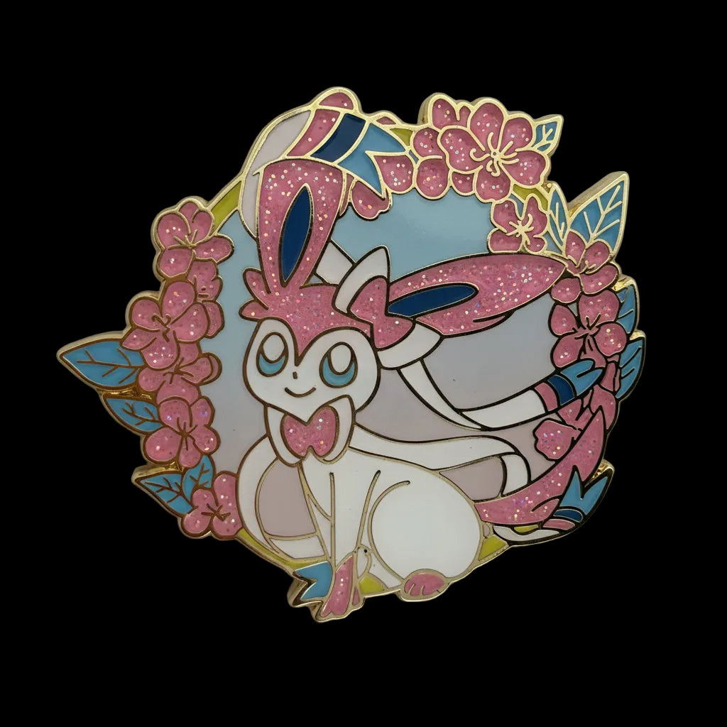 Sylveon Floral Pin